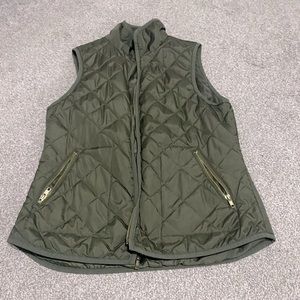 Green zip up vest